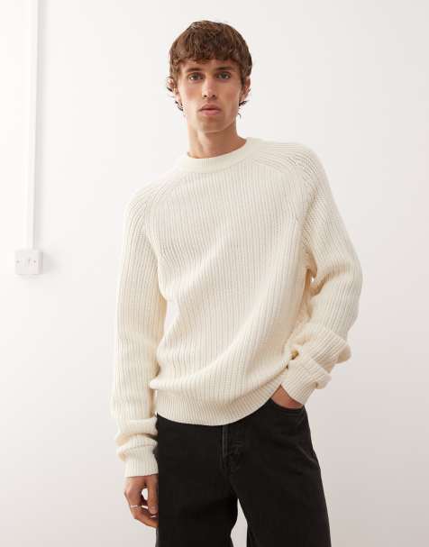 COLLUSION - Gebreid sweatshirt in ecru - view 1