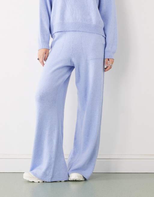 COLLUSION - Gebreide oversized joggingbroek in zachtblauw, deel van co-ord set, 2 van 5