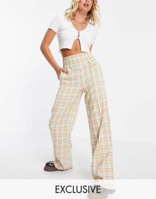 COLLUSION - Geruite broek met wijde pijpen | ASOS