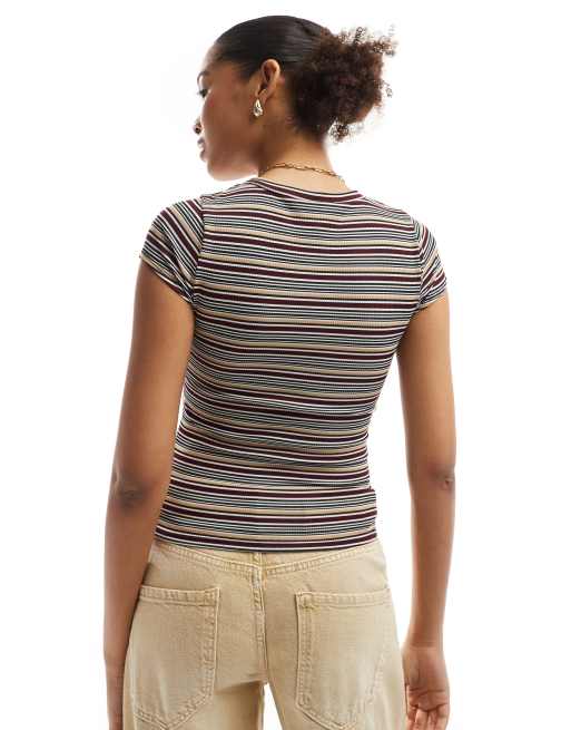 COLLUSION Gestreept baby T shirt in multi ASOS