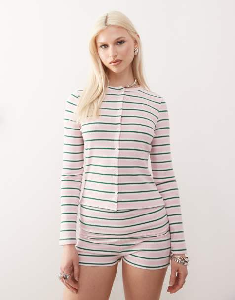 COLLUSION - Gestreept vest in roze - view 1