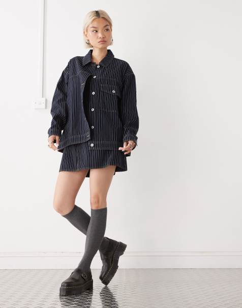 COLLUSION - Gestreepte co-ord set in blauw - view 1