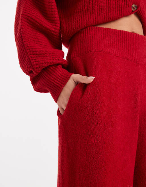 COLLUSION – Gestrickte Jogginghose in Rot, Kombiteil, 5 von 5