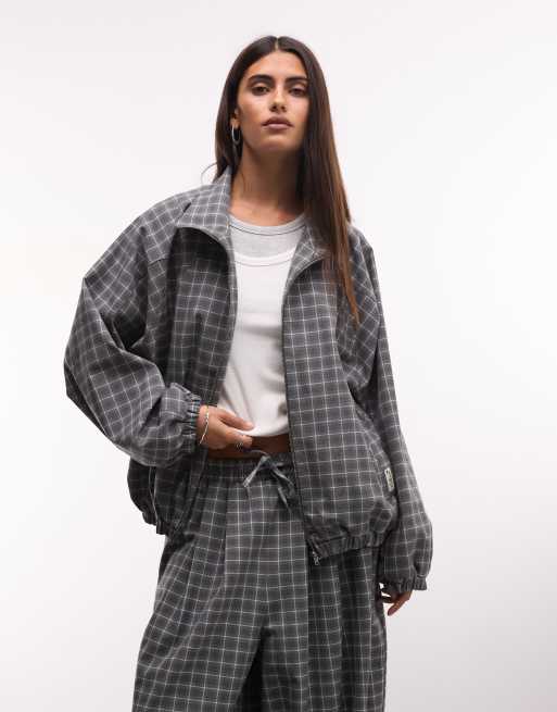COLLUSION giacca sportiva sartoriale oversize a quadri coordinata, 1 di 4