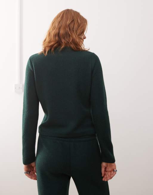 COLLUSION - Gilet ajusté d'ensemble doux au toucher - Vert forêt, 4 de 4