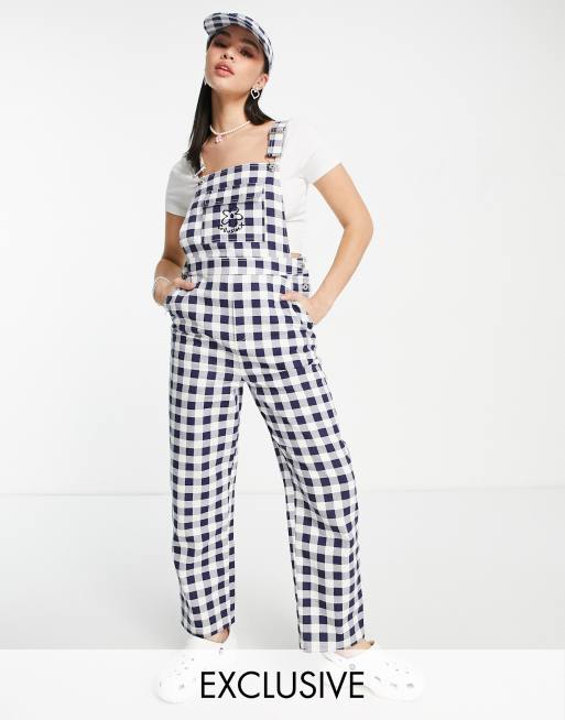 Gingham overalls sales