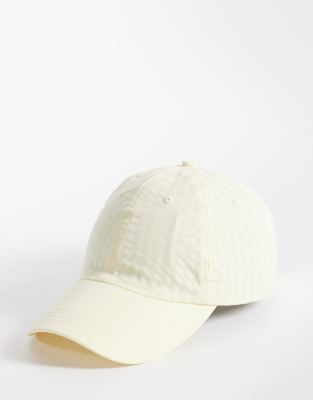 Collusion Gingham Nylon Cap In White