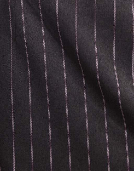 COLLUSION - Gonna pantalone grigia e rosa gessata, 4 di 5