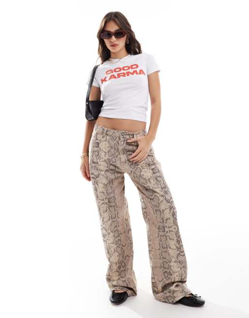 COLLUSION good karma slogan baby tee, 2 of 4