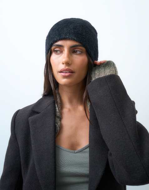 COLLUSION - gorro de punto suave negro - view 1