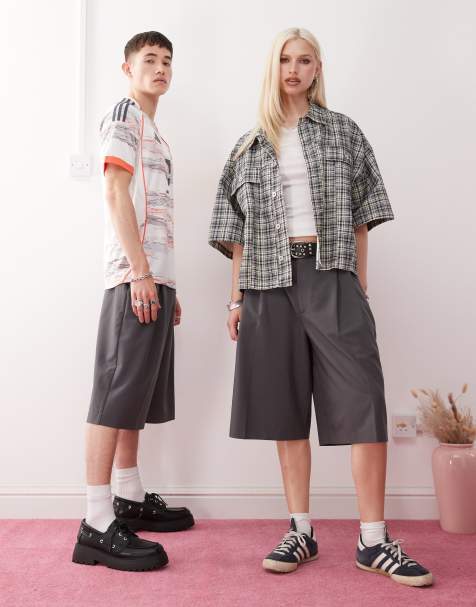 COLLUSION – Grå, figursydda jorts i unisex-modell - view 1