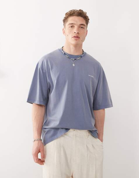 COLLUSION – Grå t-shirt med logga och oversize-passform - view 1