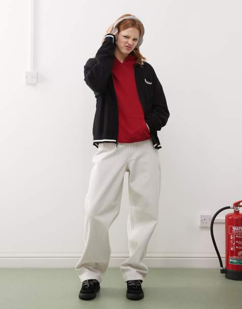 COLLUSION – Gräddvita, baggy jeans i antifit - view 1