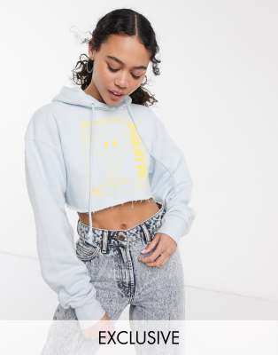 graphic crop hoodie