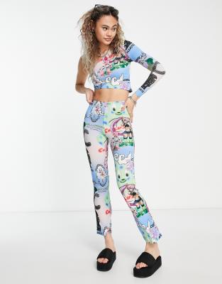 ASOS DESIGN flare leggings in floral print