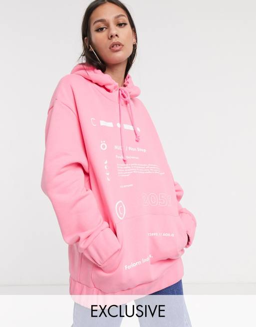 Women's Oversized Graphic Printed Hoodie