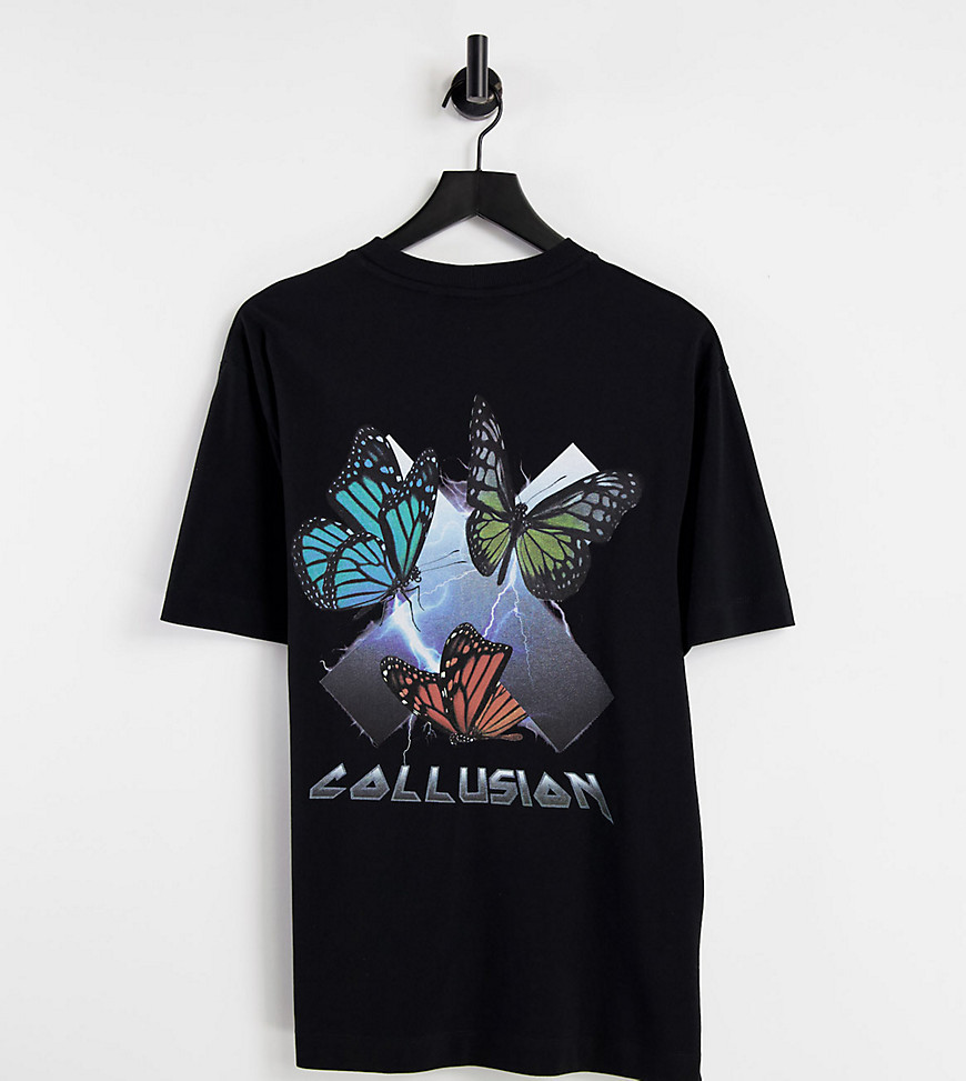 COLLUSION graphic t-shirt in black