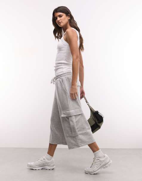 COLLUSION grey marl cargo baggy jorts - view 1