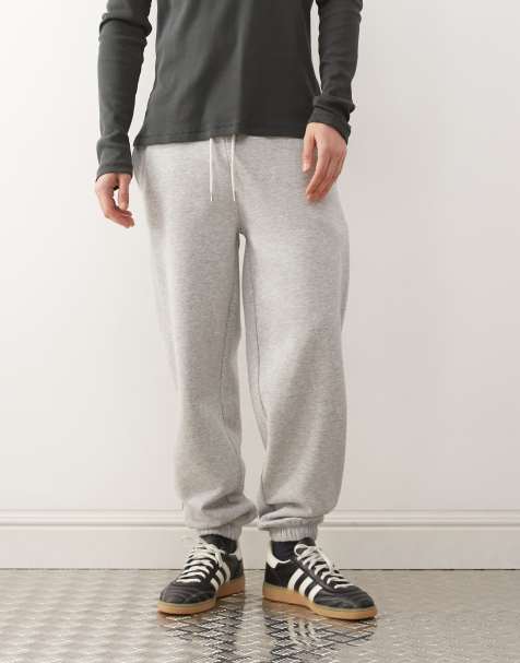 COLLUSION Grey marl cuffed jogger