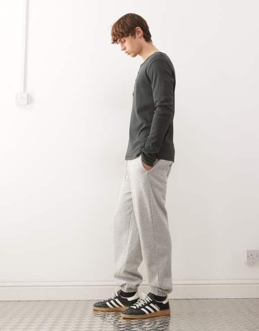 COLLUSION Grey marl cuffed jogger, 3 of 5