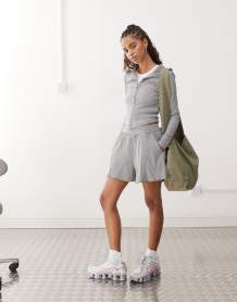 COLLUSION shrunken grey marl hoodie co-ord