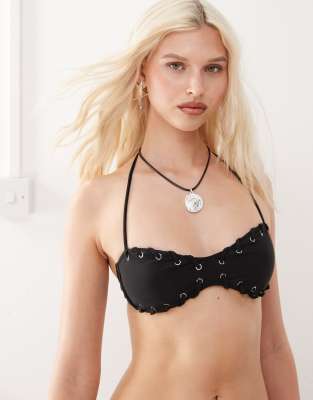 Collusion Grommet Details Bikini Bottoms