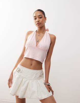 Collusion Halter Top In Pink