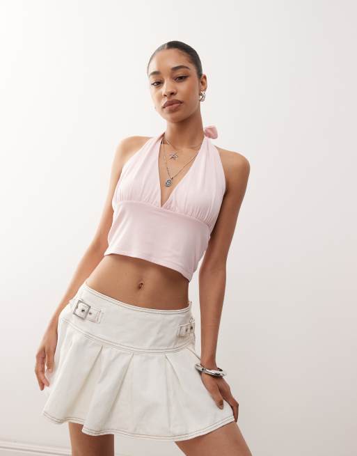 COLLUSION halter top with eyelet detailing