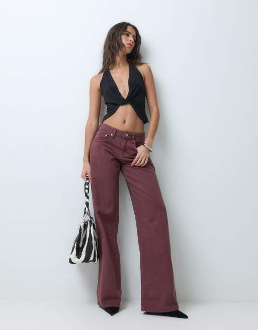 COLLUSION halter twist front top in black, 2 of 5