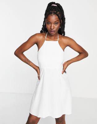 H&m white clearance skater dress