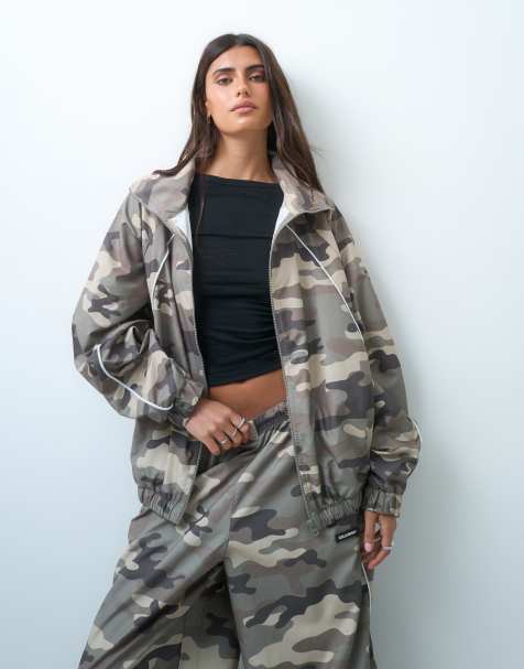 COLLUSION haut de survêtement en nylon imprimé camouflage, ensemble 2 pièces - view 1