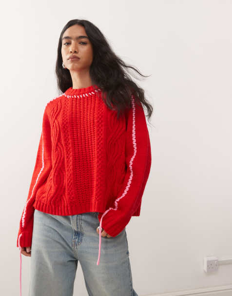 COLLUSION heavy cable knit sweater - view 1