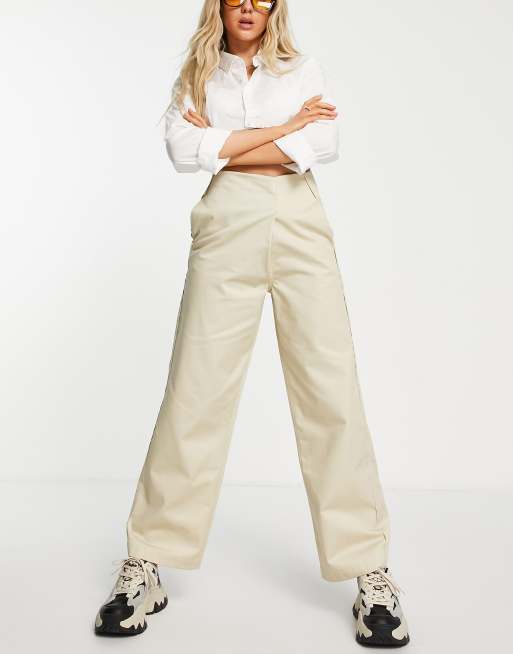 High-Waisted Canvas Wide-Leg Workwear Pants for Women, Old Navy