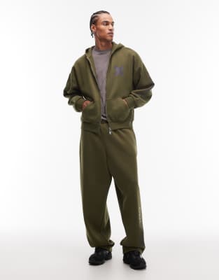 Collusion Heavyweight Boxy Hoodie In Green