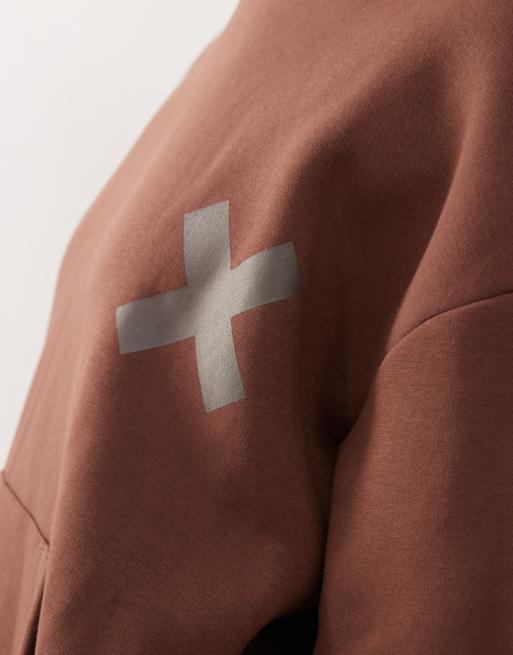 COLLUSION heavyweight logo hoodie