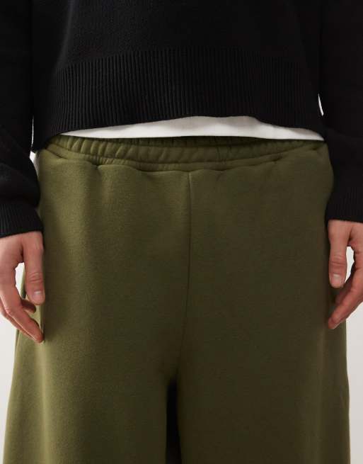 COLLUSION Heavyweight relaxed joggers in khaki, 5 of 5