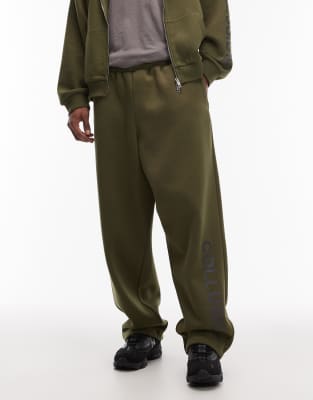 Collusion Heavyweight Relaxed Sweatpants In Green