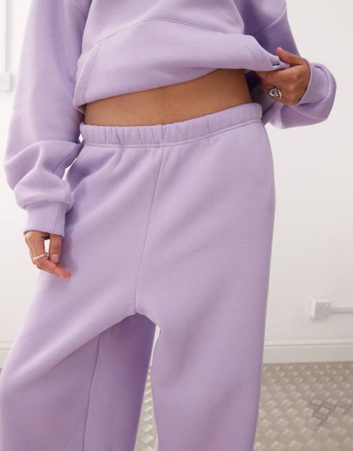 COLLUSION heavyweight wide leg trackies in purple, 2 of 5