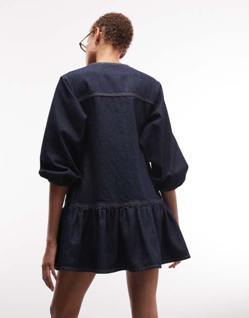 COLLUSION – Hemdblusenkleid in Rinse-Waschung, 3 von 4