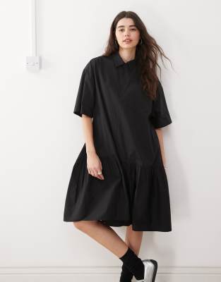 COLLUSION - Hemdkleid in Schwarz-Bunt