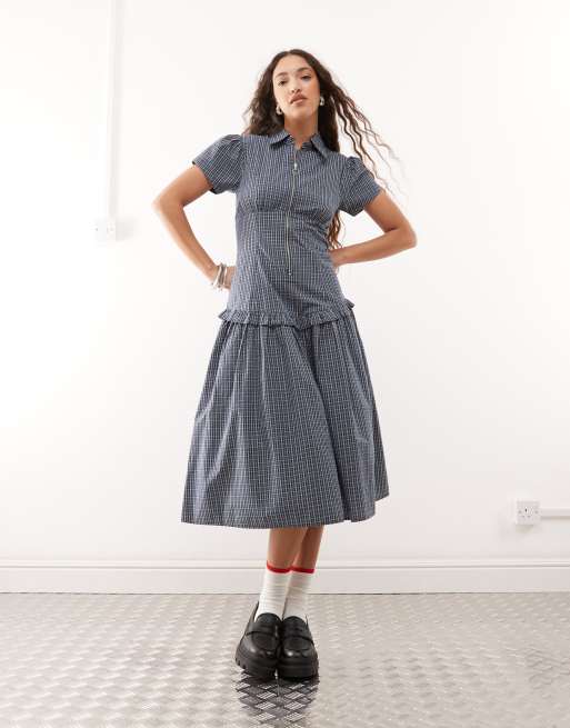 COLLUSION – Hemdkleid mit tiefer Taille