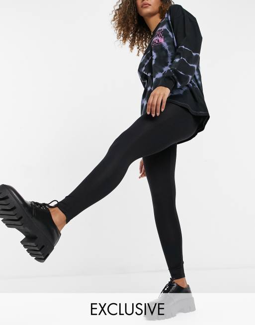 COLLUSION disco leggings in black