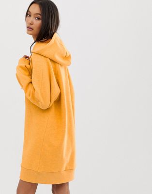 hoodie dress yellow