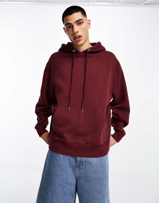 COLLUSION Hoodie in burgundy | ASOS