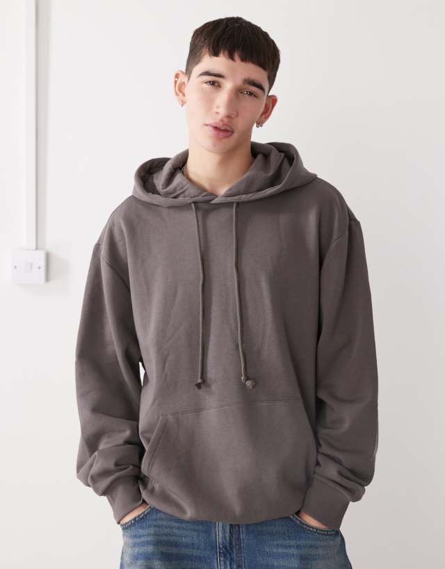 COLLUSION hoodie in charcoal gray