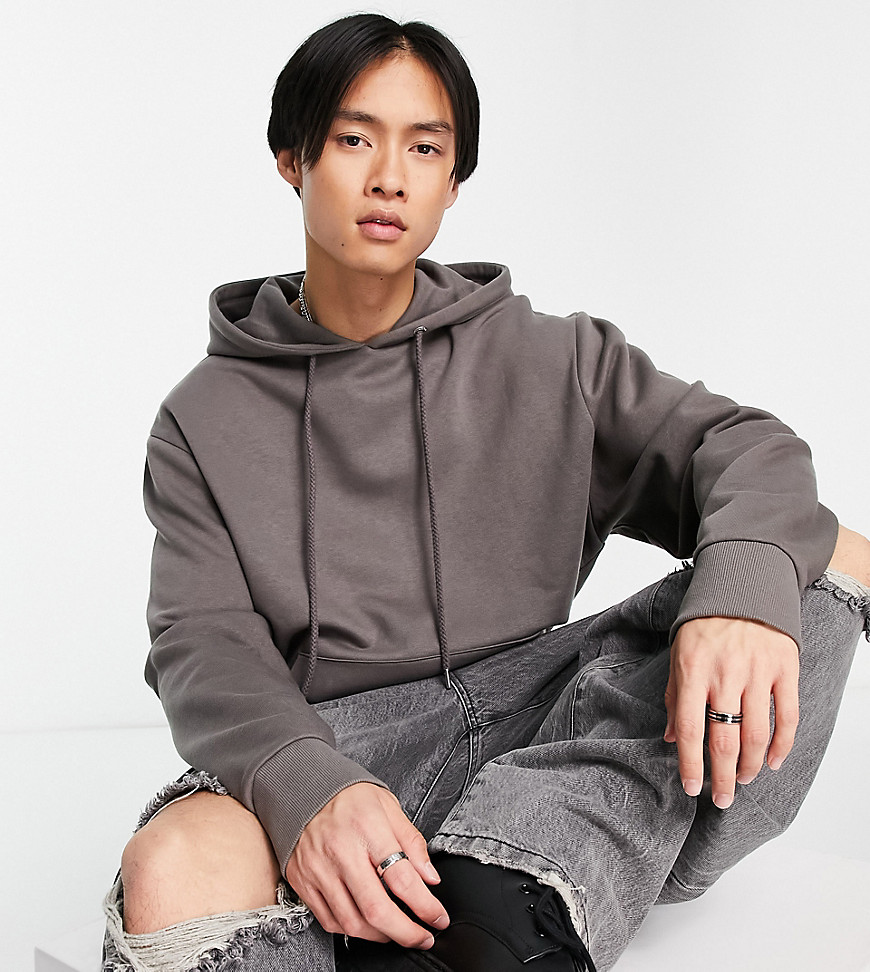 COLLUSION hoodie in charcoal grey