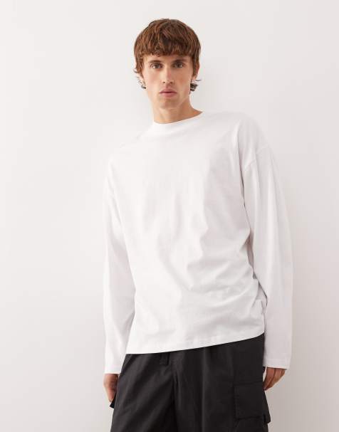 COLLUSION - Hvid langærmet oversized skater fit-T-shirt - view 1