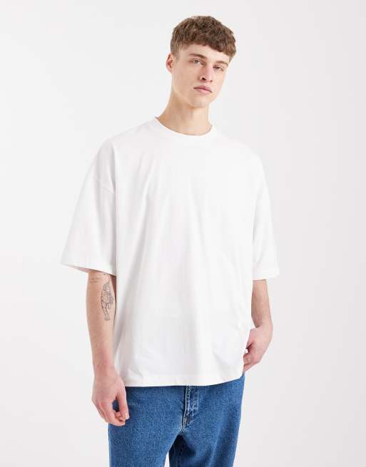 COLLUSION - Hvid oversized T-shirt med palmeprint, 3 af 5
