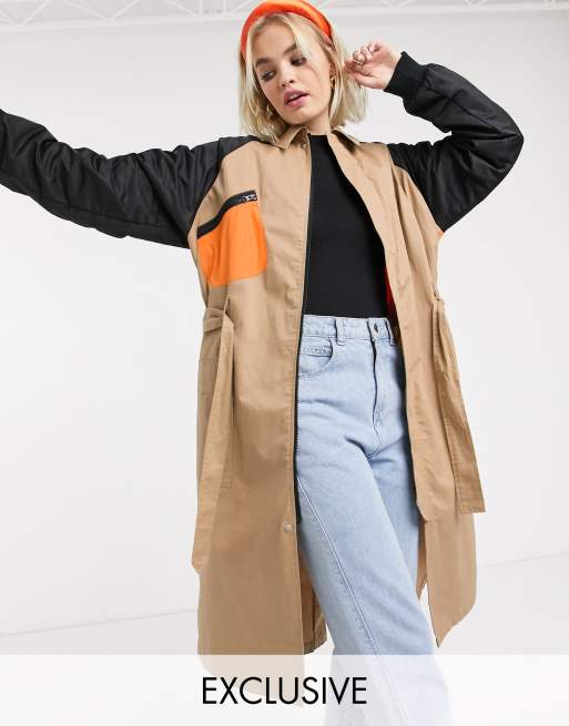 Trench on sale bomber jacket