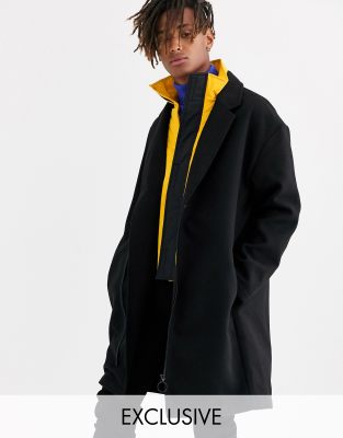 COLLUSION hybrid overcoat in black | ASOS